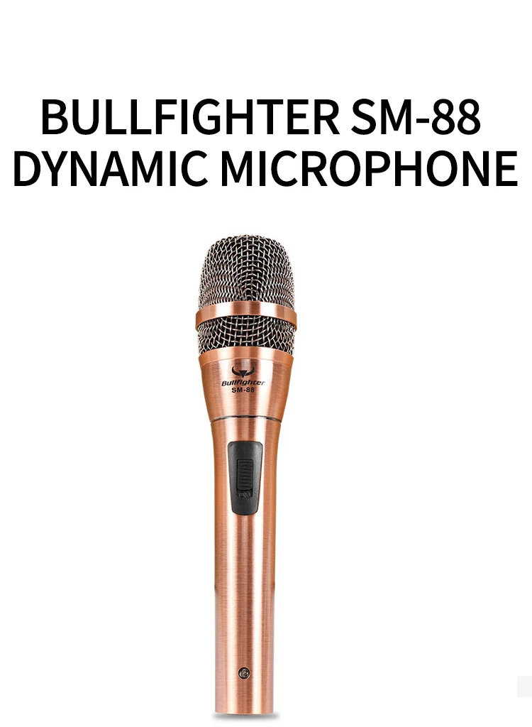 Bullfighter SM-88 Handheld Dynamic Microphone Professional Studio for Singing