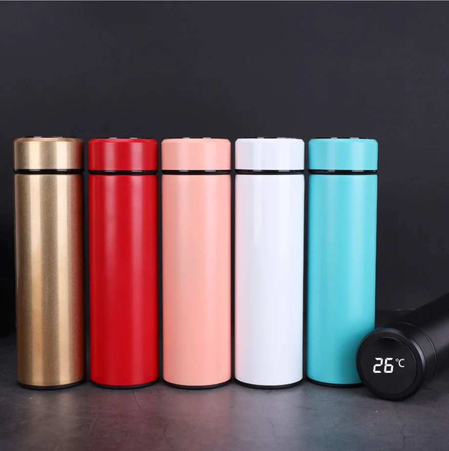Bpa Free Vacuum Insulated Metal Water Bottle 17oz Flasks Stainless Steel Cycling Outdoor Thermos Sublimation Mugs Cup 500ML