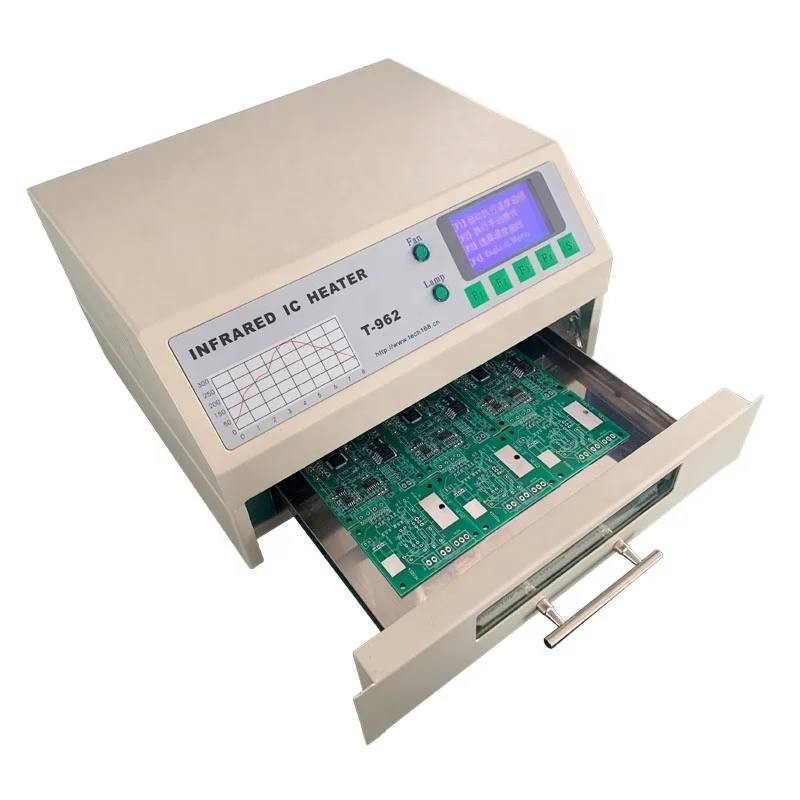 Puhui upgraded automatic small IR reflow soldering oven T962