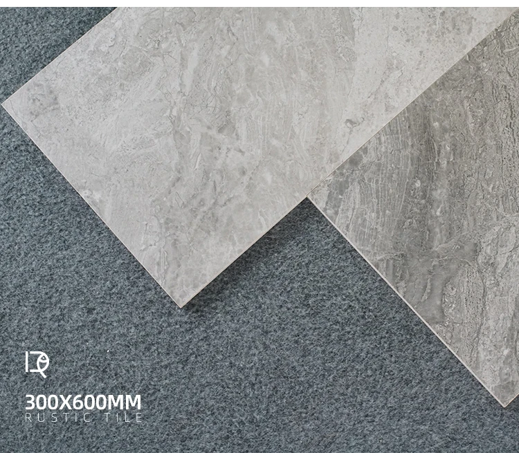 Online shopping hotel Light gray floor and wall tiles 600x300 polished glazed grey  marble look tile porceleain