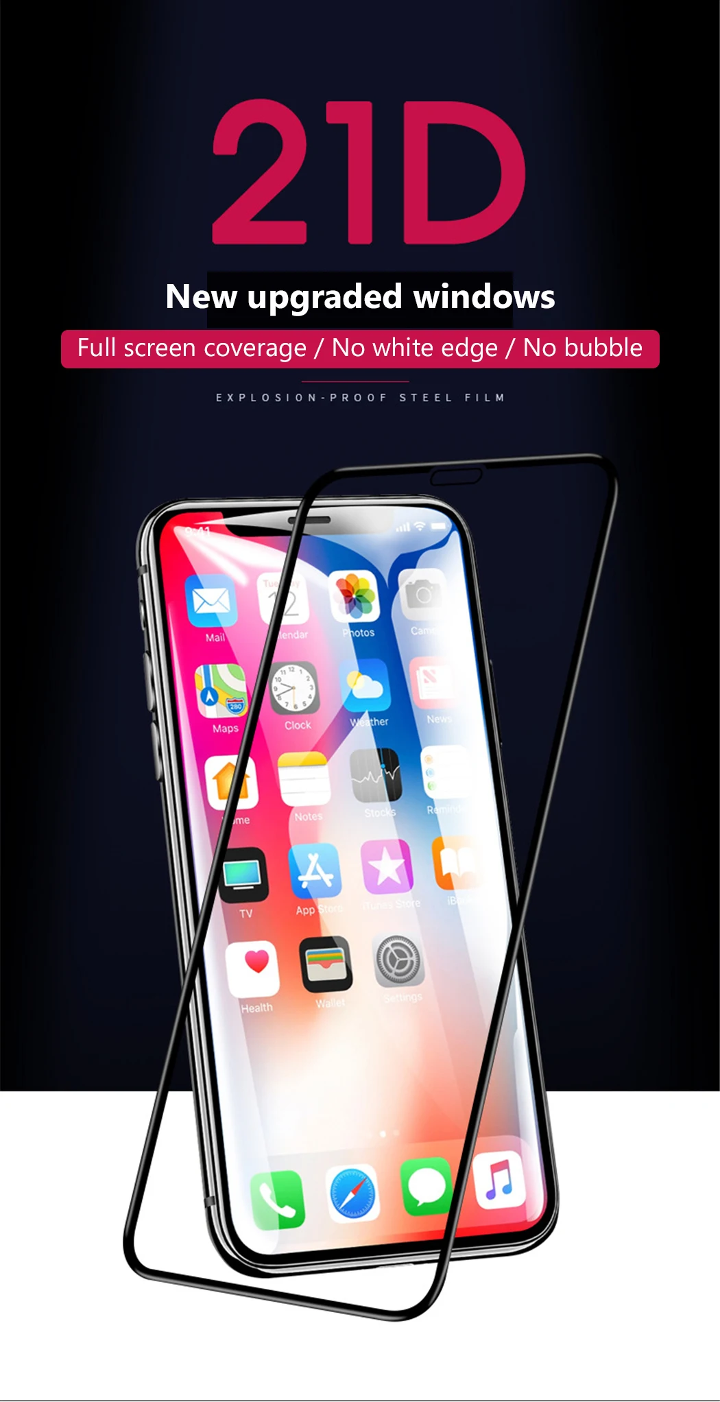 Hot Sale Full Cover Antifingerprint 21d Tempered Glass 10h Film Screen Protector For Iphone 6g