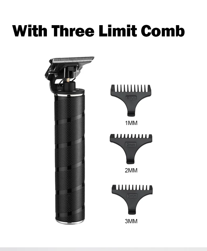 Cordless Close Cut T-blade Hair Trimmer Rechargeable Hair Clipper Set 