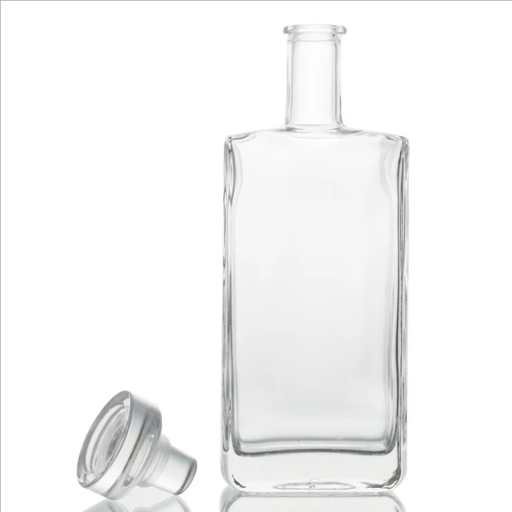 rectangular glass bottle