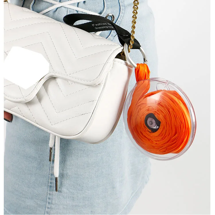 Portable Shopping Tote Bag Trending Design Scalability Reusable Shopper With Circular Case