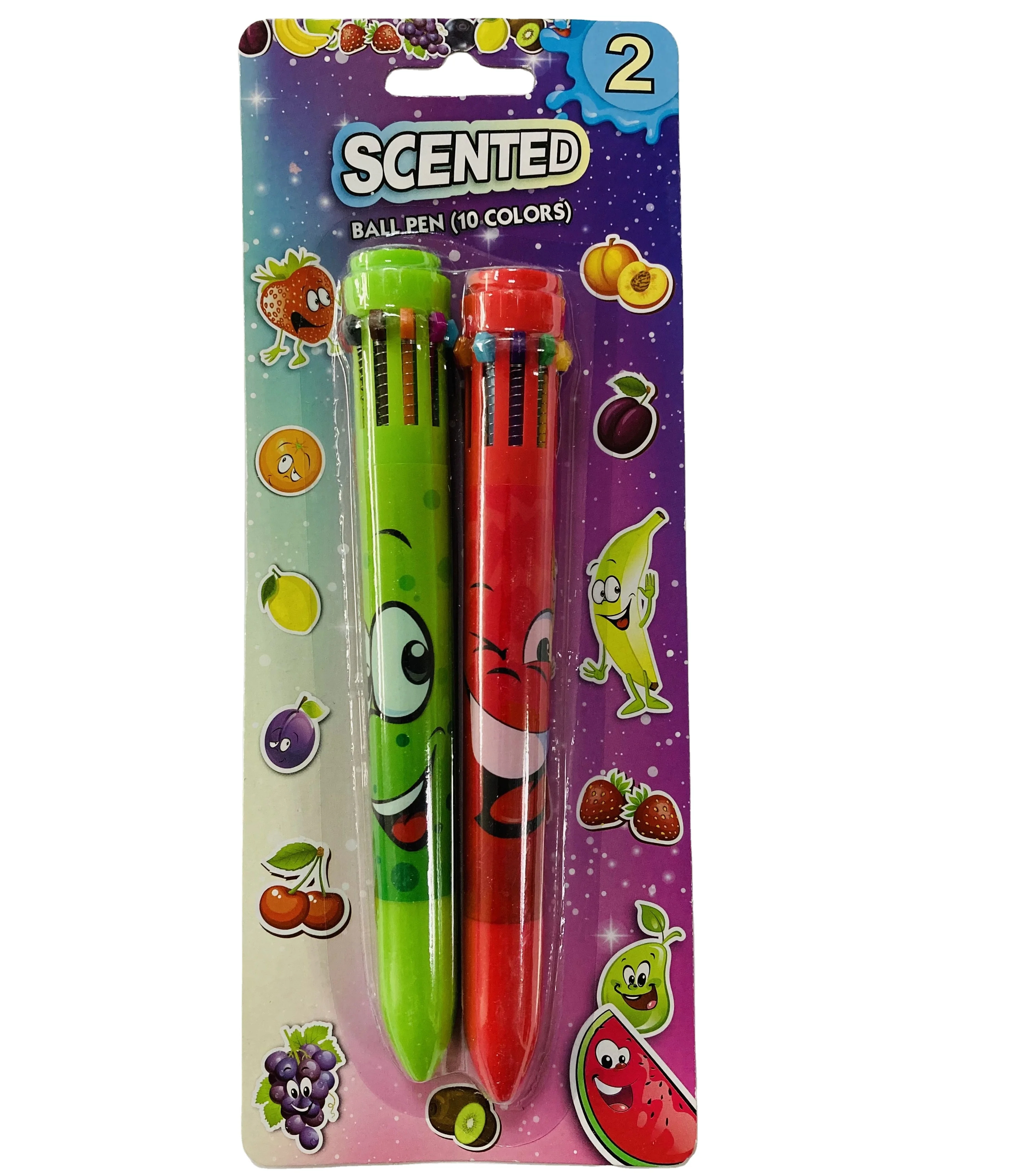 10 Colors Of Each Fruit Smell School Ball Point Pen Multiple Color ...