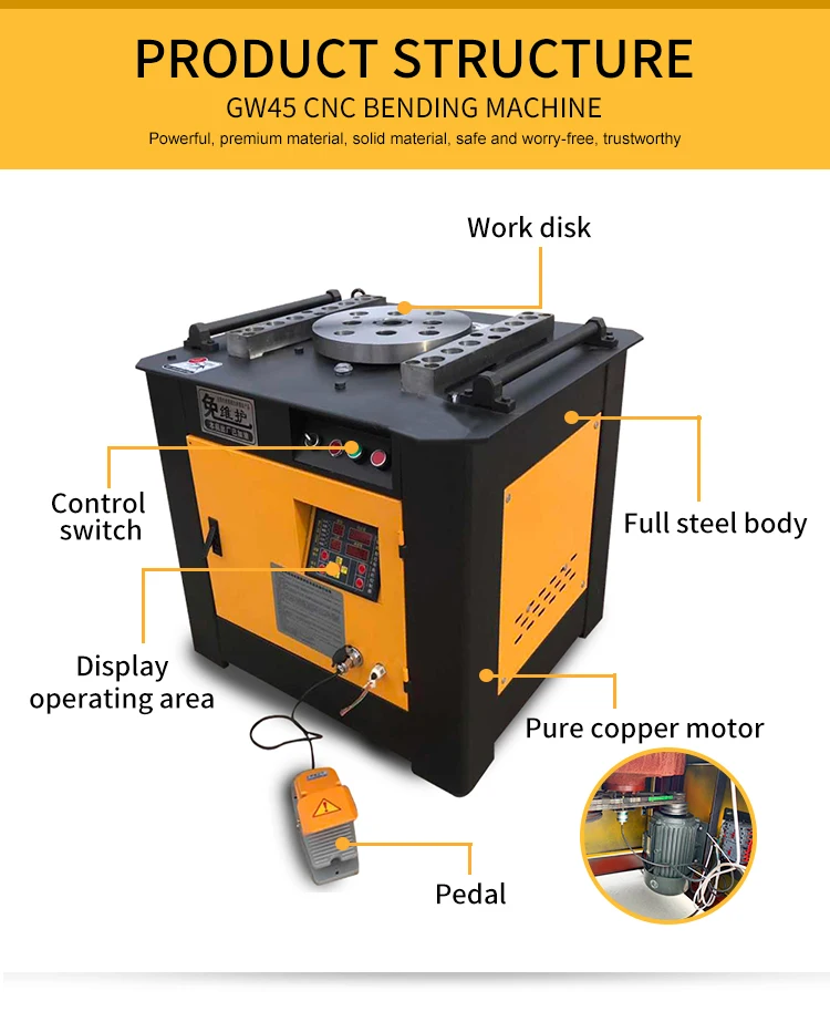 Automatic Steel bar Bending Machine Rebar Bender Machine Rebar Bending