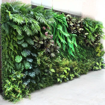 Beautiful Plastic Artificial Plants Outdoor Green Wall - Buy Artificial ...