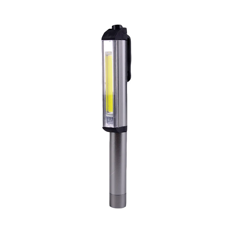 Factory 3w Aaa Battery Aluminum Cob Led Work Pen Torch Light Portable