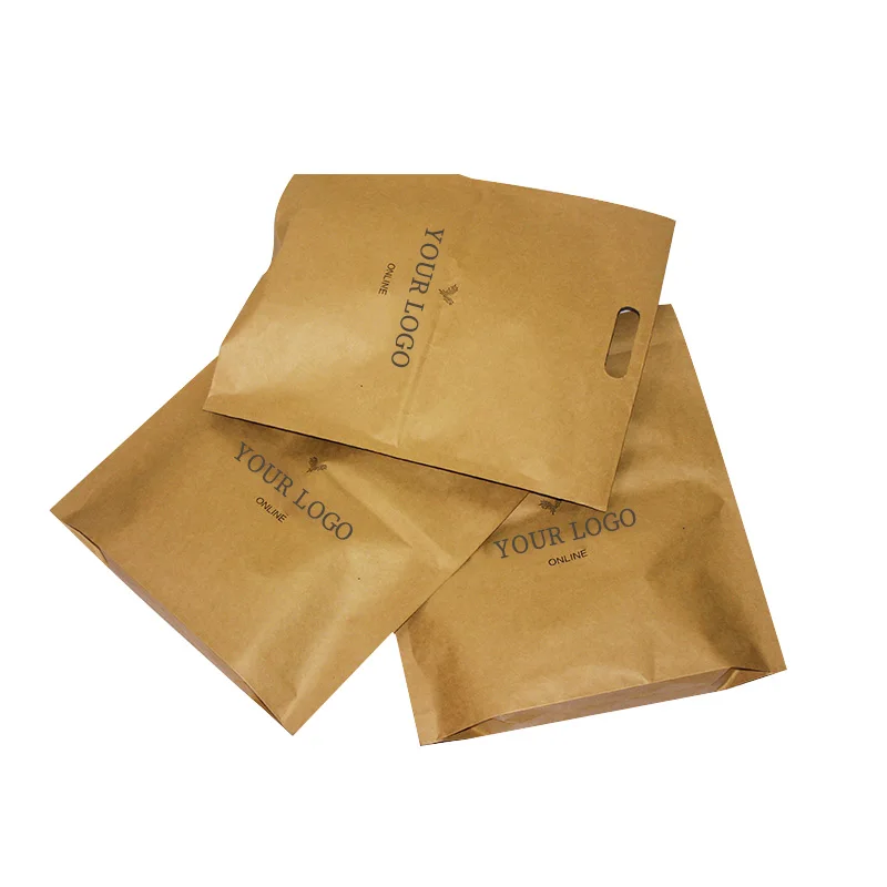 Eco Friendly Brown Kraft Paper Mailing Bags Punch Shipping Bags Buy Brown Kraft Paper Bag