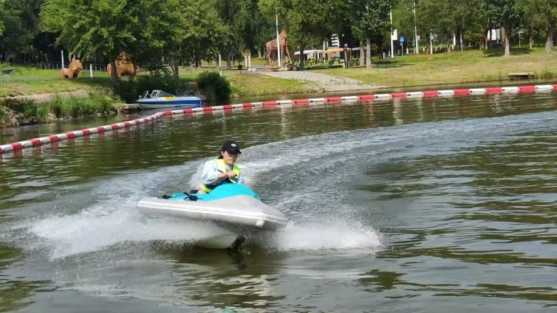 Fiberglass Electric Aqua Go Kart Mini Jet Ski Boat Water Go Karting ...