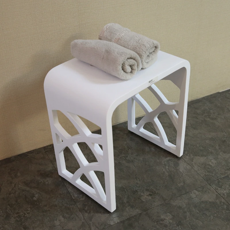 etb 独特设计固体表面石高端淋浴凳适用于洗手间淋浴房椅子浴室凳子