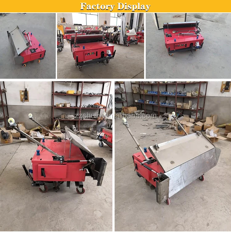china supplier wall concrete plaster plastering cement mortar rendering machine autonomously