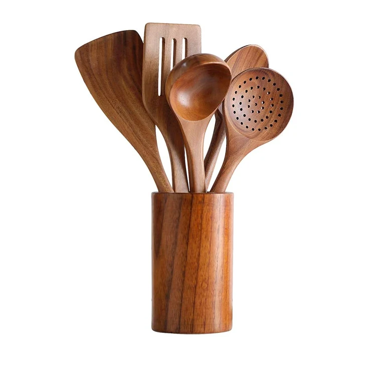 teak utensil set