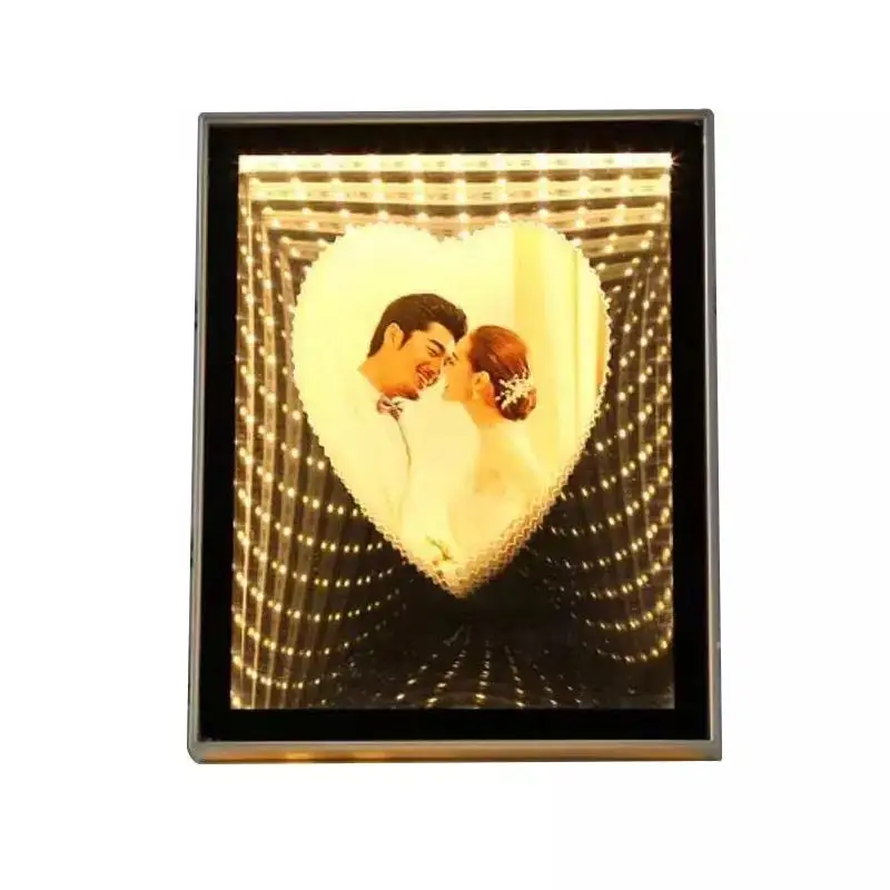 Sublimation Blank Led Magic Mirror Display Photo Frames With Usb