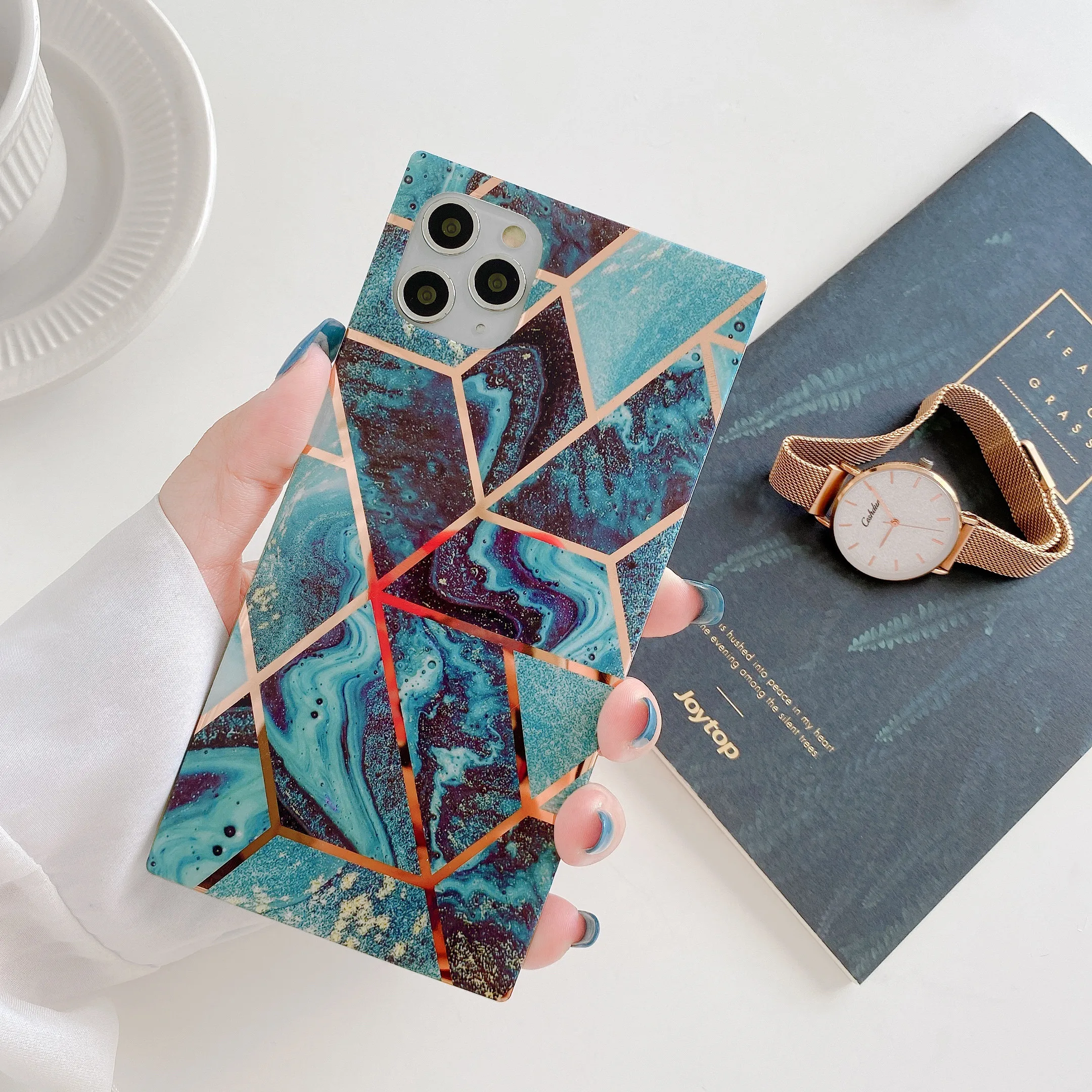 2020 New Arrival Square Marble Mobile Case Covers for iPhone Xs Max 11 Pro ,  for iPhone Xs Phone Case