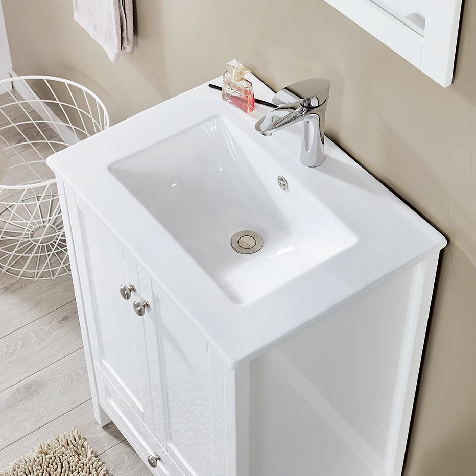Hot Sale Pure White Free Standing Bathroom Vanities With Ceramic Sink Clearance Bathroom Buy