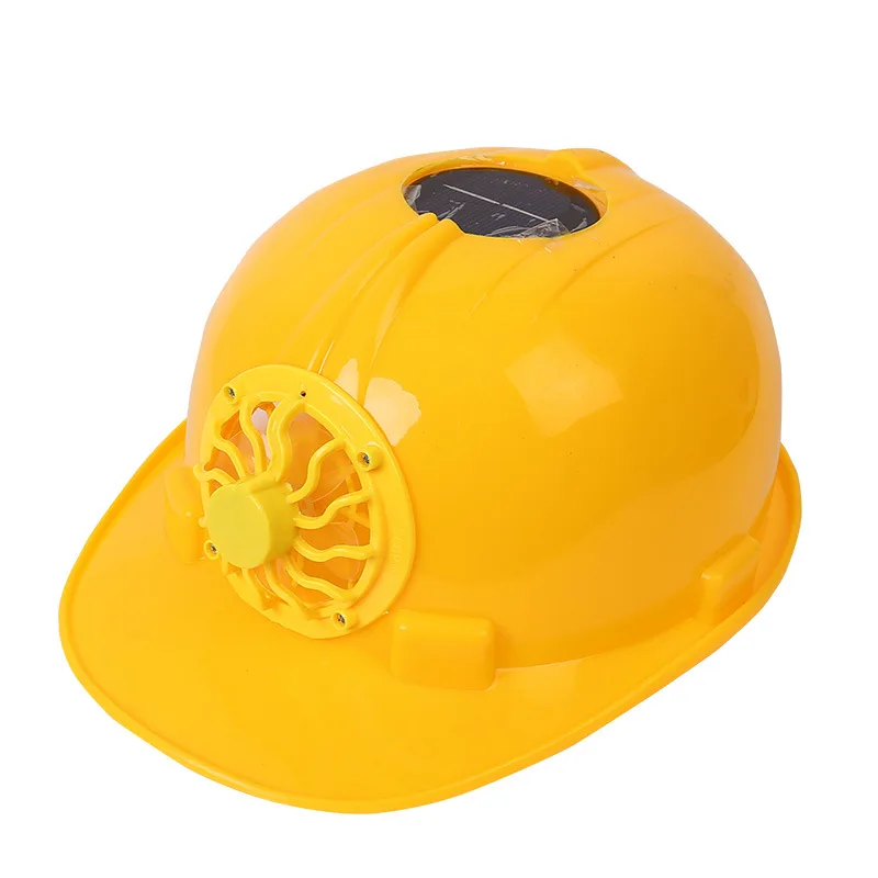 solar fan helmet construction worker helmet work helmet Work helmet Safety work helmet color : Yellow industrial hard hat