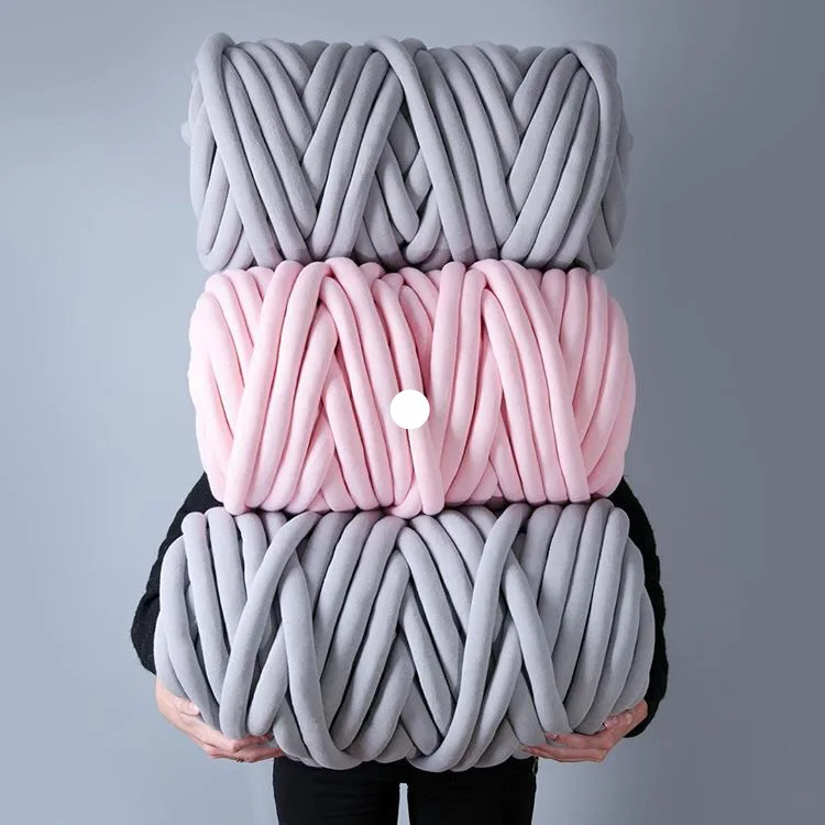Chunky 100% Cotton tube yarn hand Knitting super giant seamless braid polyester filling yarn