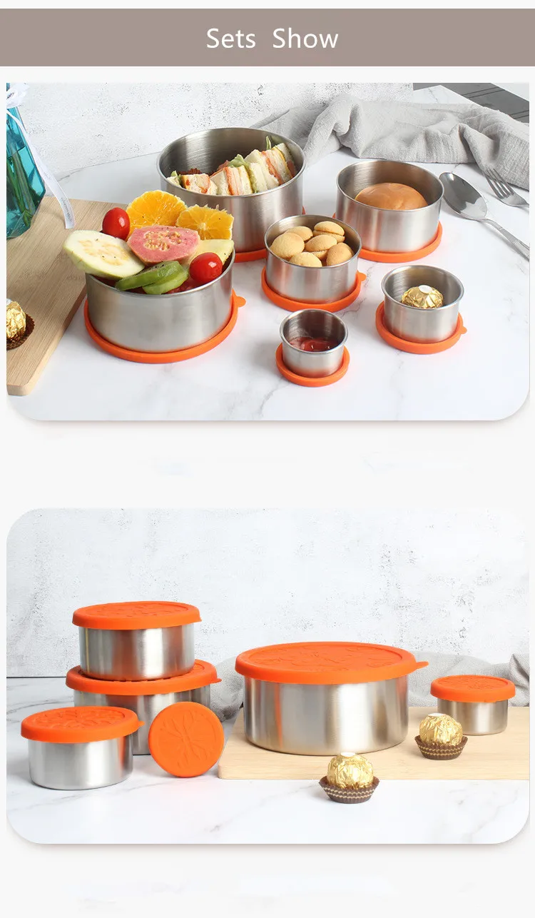 Small Size Mini Sauce Container With Airtight Silicon Lid Stainless