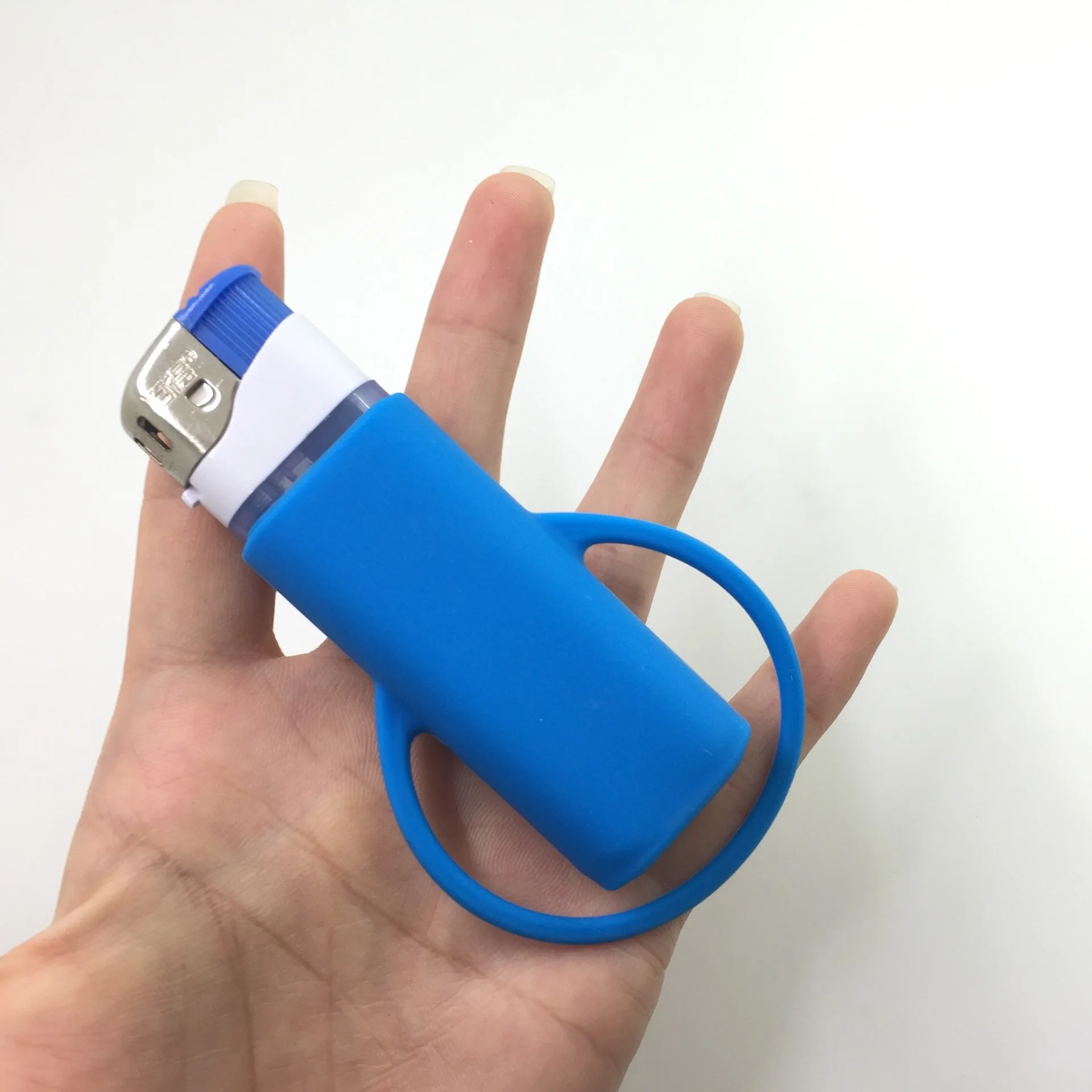 2019 Silicone Gas Lighter With Wrap Around Fixed Ring Sleeve Cigarette