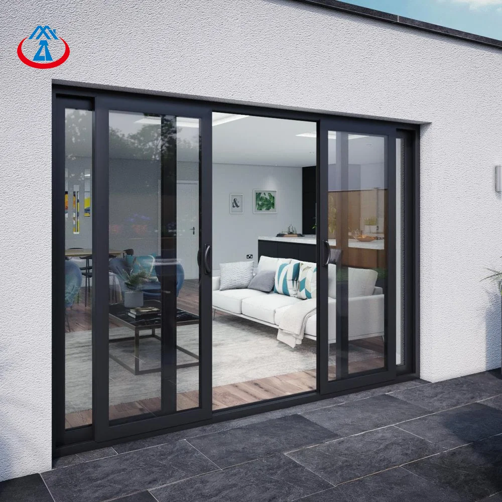 product-Zhongtai-Exterior Aluminum Double Tempered Glass Sliding Door For House-img