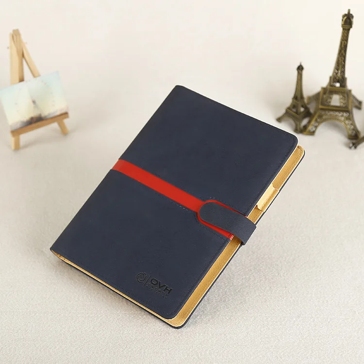 Custom logo A5 daily agenda Pocket planner Journal Diary PU Leather Cover notebook