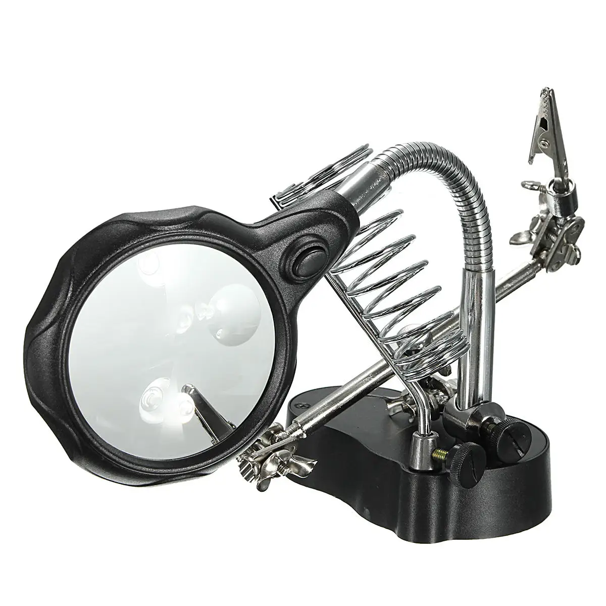 SALUTUYA LED Magnifier Stable Base Welding LED Magnifier,for Assemble Products or Model Makers