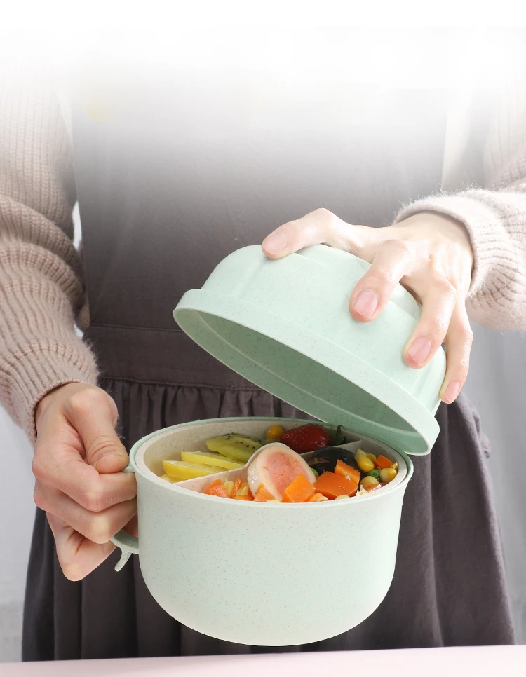 便携式午餐盒环保防漏 tiffin bento 3 隔间午餐盒