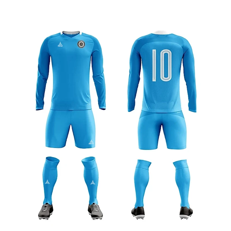 Long Sleeve Training Jersey Club Soccer Jersey Football Shirt Set Men