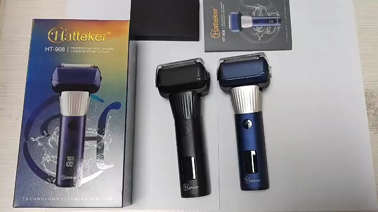 Hatteker HT-908 Electric Razor for Men - 2-Speed, Wet&dry