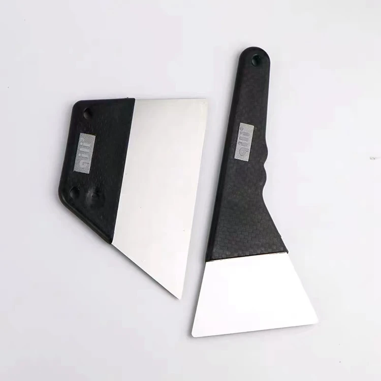 
2pcs steel sticker scraper set with handle stainless steel squeegee pinchweld scraper set car window tint film installation tool 