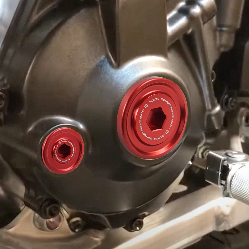 thumbnail image 2 of NiceCNC Red Anodized Aluminum Engine Crankcase Plug Set For Honda CRF150R (2007-2020) 2 of 2
