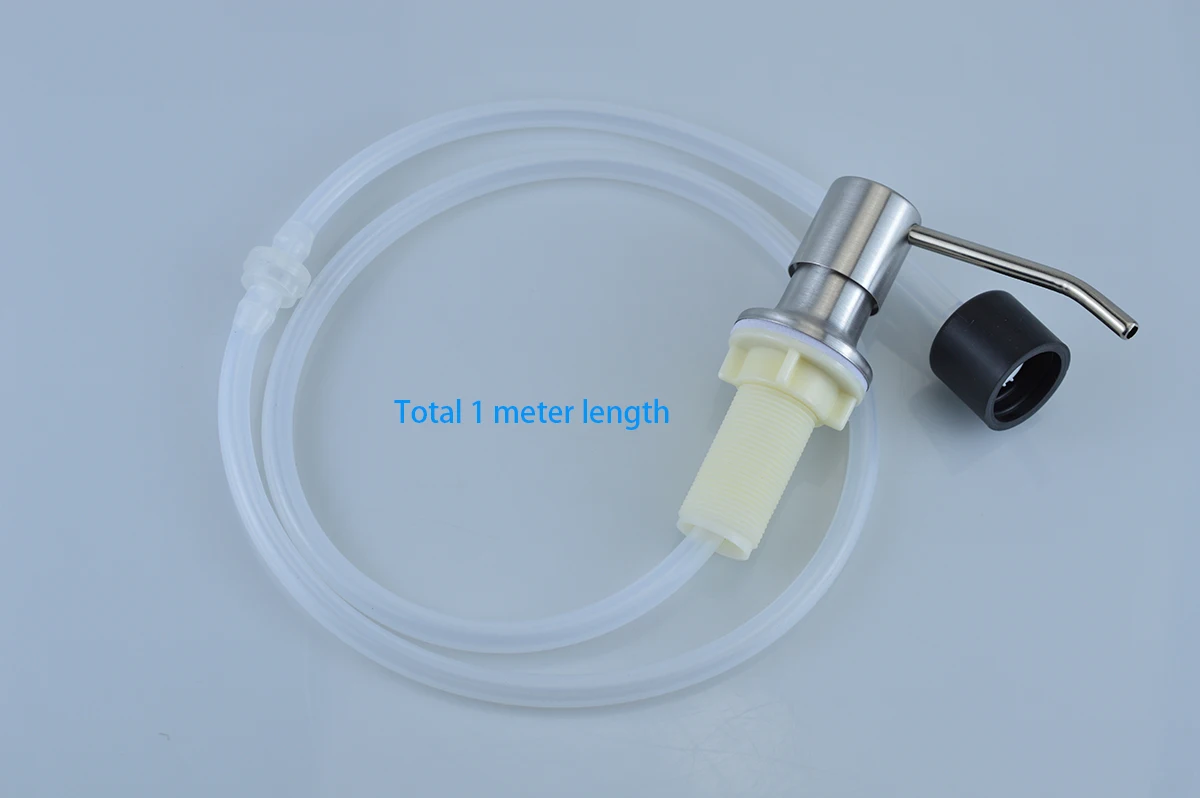 product hot sale stainless steel kitchen sink liquid soap dispenser chrome convenient extender refillable dishwashing detergent bottle-2