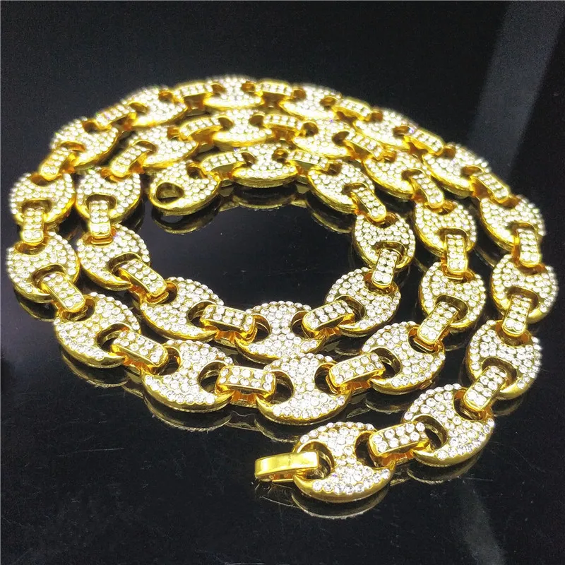 Luxury 12*16mm 18k Yellow Gold Clad Graduated Puffed Anchor ...