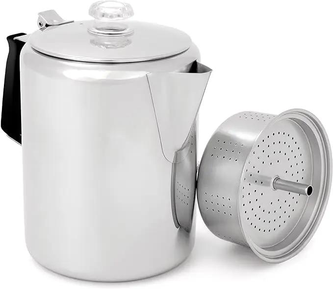 Johold Stainless Steel Campfire Or Induction Stovetop Coffee Maker