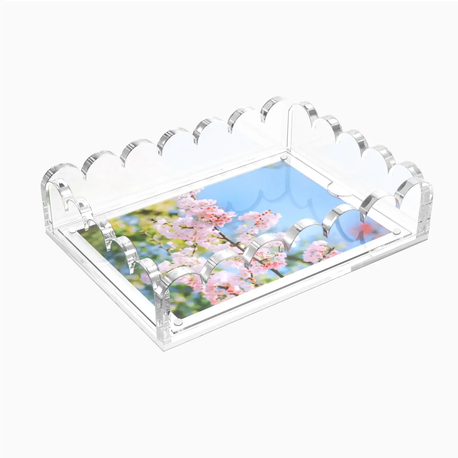 product acrylic tray with magnetic mat customizable for photos artwork or messages 5x7inch-0