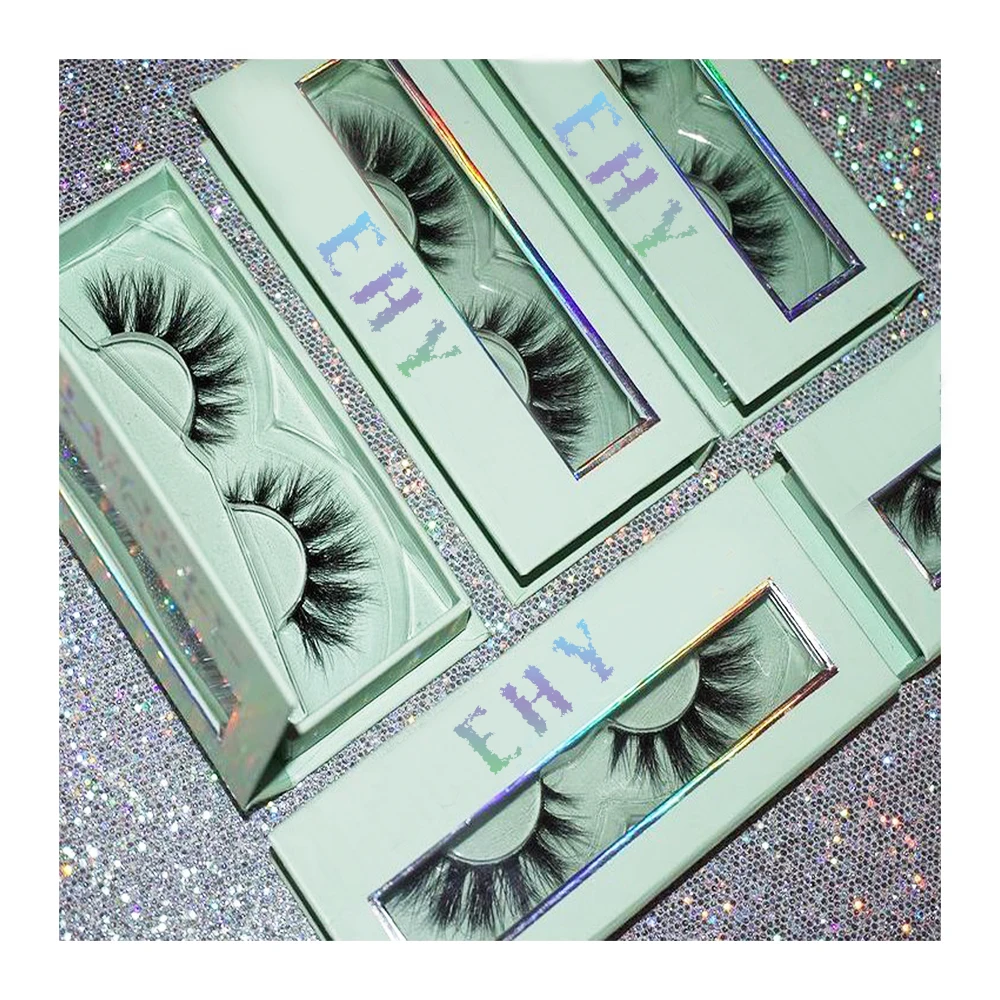 

High Quality 3D Mink Eyelashes Vendor Mink Own Brand Eyelashes 16mm 18mm 25mm False Mink Eyelashes, Natural black