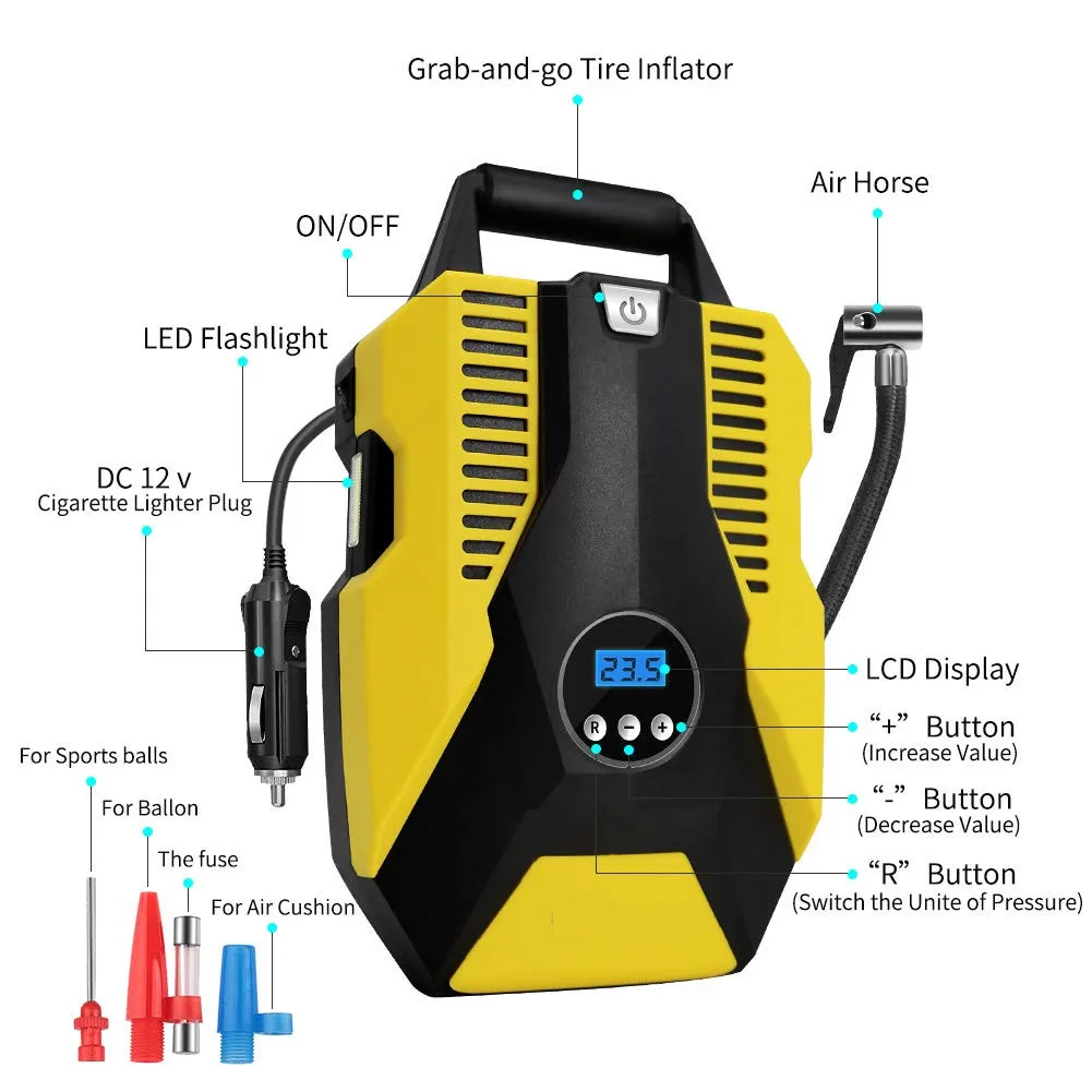 Fireegg Small Inflatable Tire Inflator 12v Volt Car Walmart Air Pump