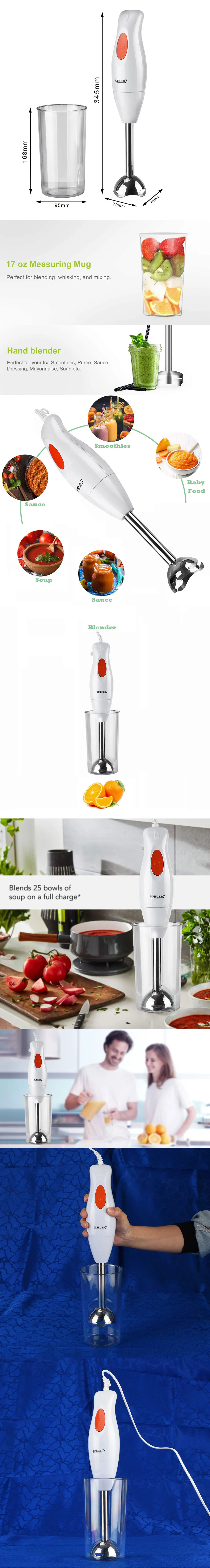 3 In 1 Portable Kitchen Personal Juicer Garlic Immersion Cordless Hand