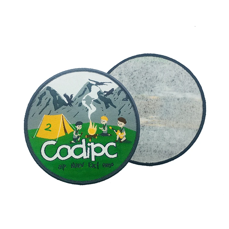 custom garment laser cut clothing woven patch, woven badges