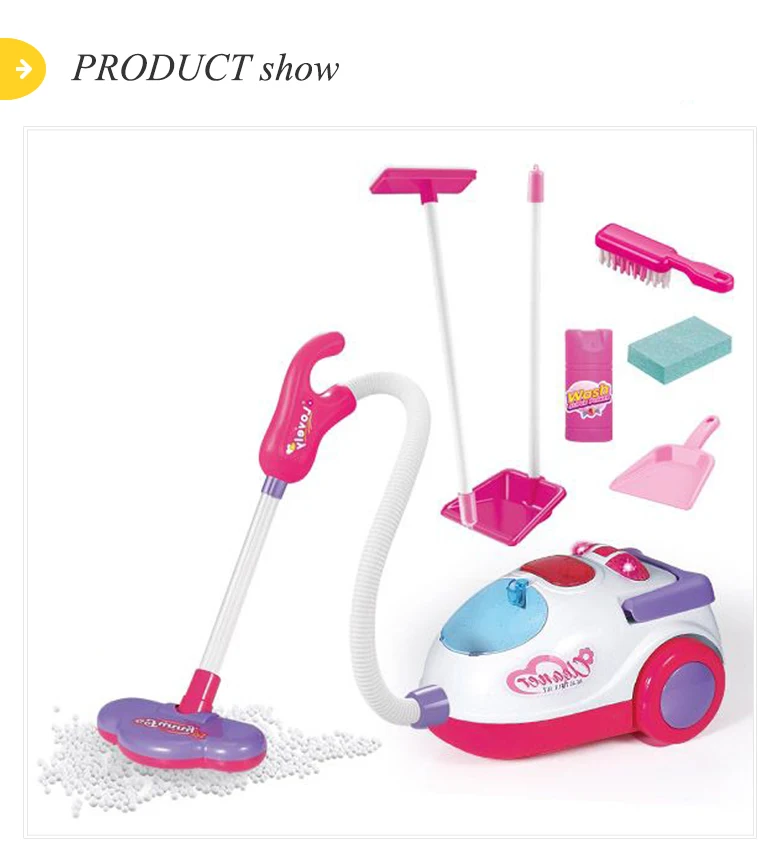 Electric Vacuum Cleaner For Kids Durable Fun Realistic Toy With Light Sound KW 