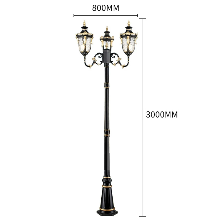 Factory hot selling vintage 2.5m-6m aluminum yard street garden pole light