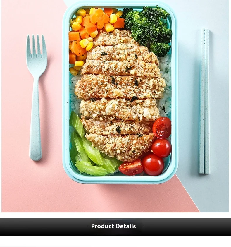 批发可折叠硅胶饭盒便携式保鲜微波炉安全塑料冰箱方形食品容器