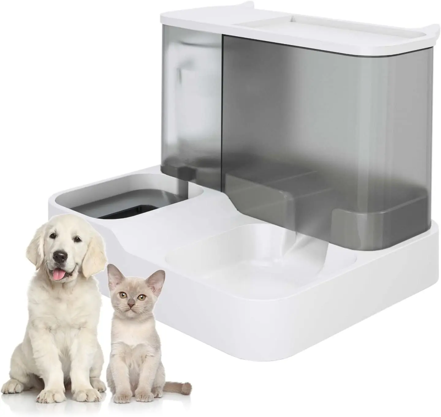 Pet Food Feeder And Water Dispensers Gravity Automatic For Cats And