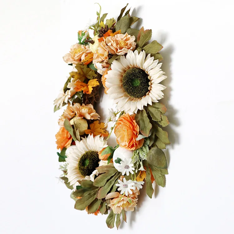 Wholesale Artificial Thanksgiving Garlands Simulation Autumn Sunflower