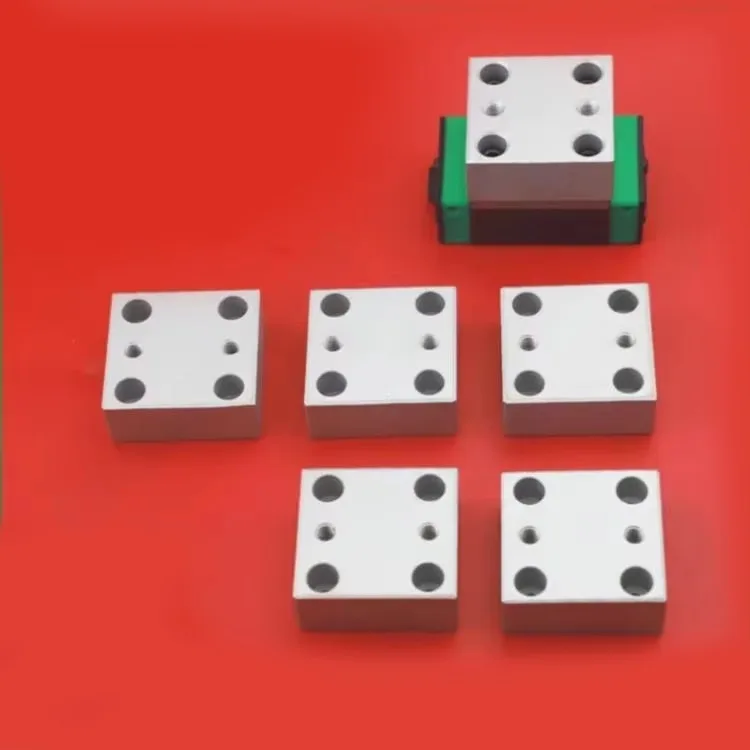 product aluminum linear guide rail heightening block slider with bearing raised to the same plane ball screw four flange module spacer-11