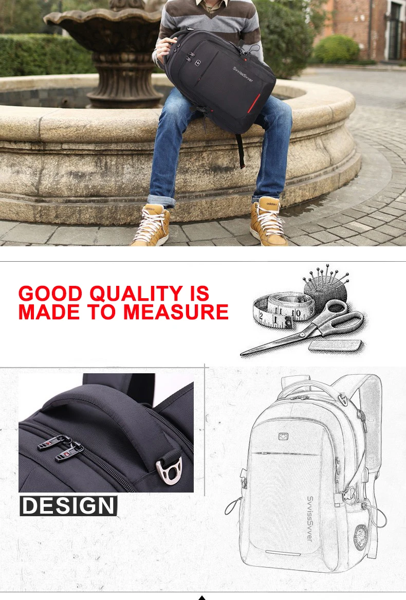 2019 New Promotional Business Backpack Customization Charging Mens