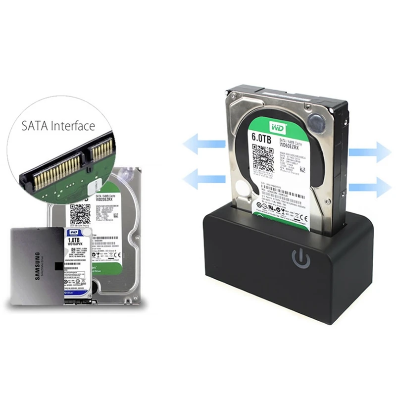Super Speed USB 3.0 SATA External Hard Drive Dock 3.5 2.5 HDD Docking Station New HDD Case With Auto S p Touch Button