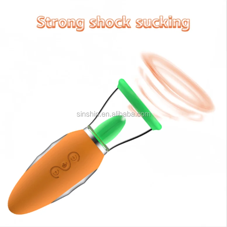 Carrot Shaped Sucking Breast Female Vibration Masturbator