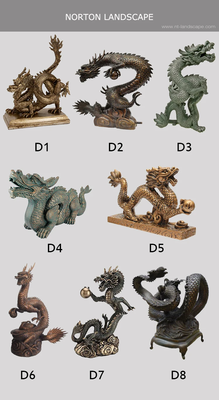 Grande Sculpture De Dragon Chinois En Laiton Sculpté À La Main,Art